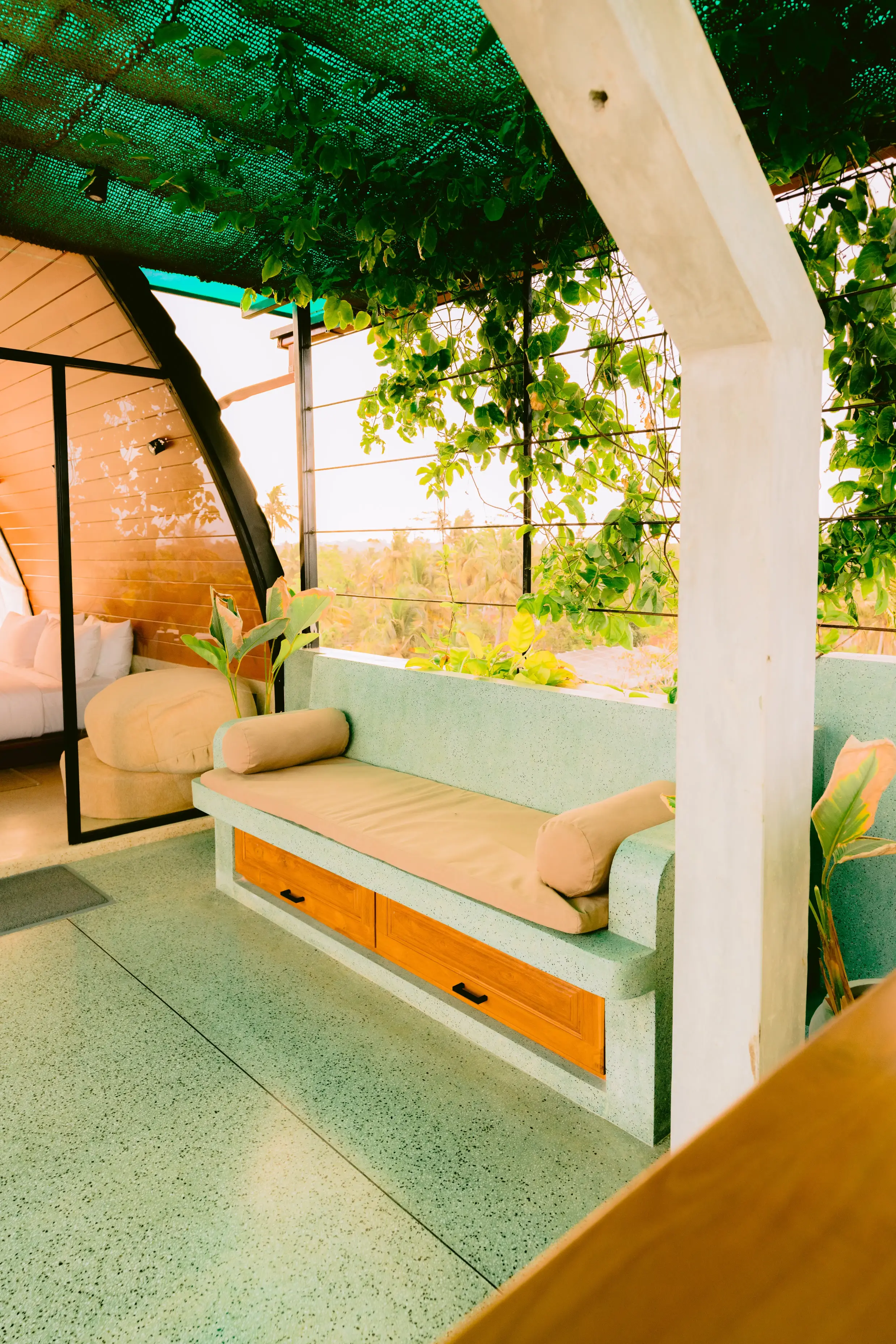 Rooftop Cabana Private Living Area Bench
